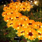Solar Sunflower Lights 6 Pack with 36 Sunflower Solar Lights Outdoor Garden Decor Birthday Gift for Mom Women Grandma,Waterproof Solar Flower Garden Stake Lights for Yard Landscape Patio Lawn Pathway