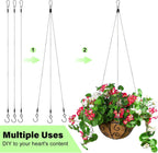 6pcs 23.6in Hanging Chain Cable with Carabiner &S Hook,88lb Load | Tool-Free Installation,for Planters, Lanterns, Outdoor Yard Christmas Decorations