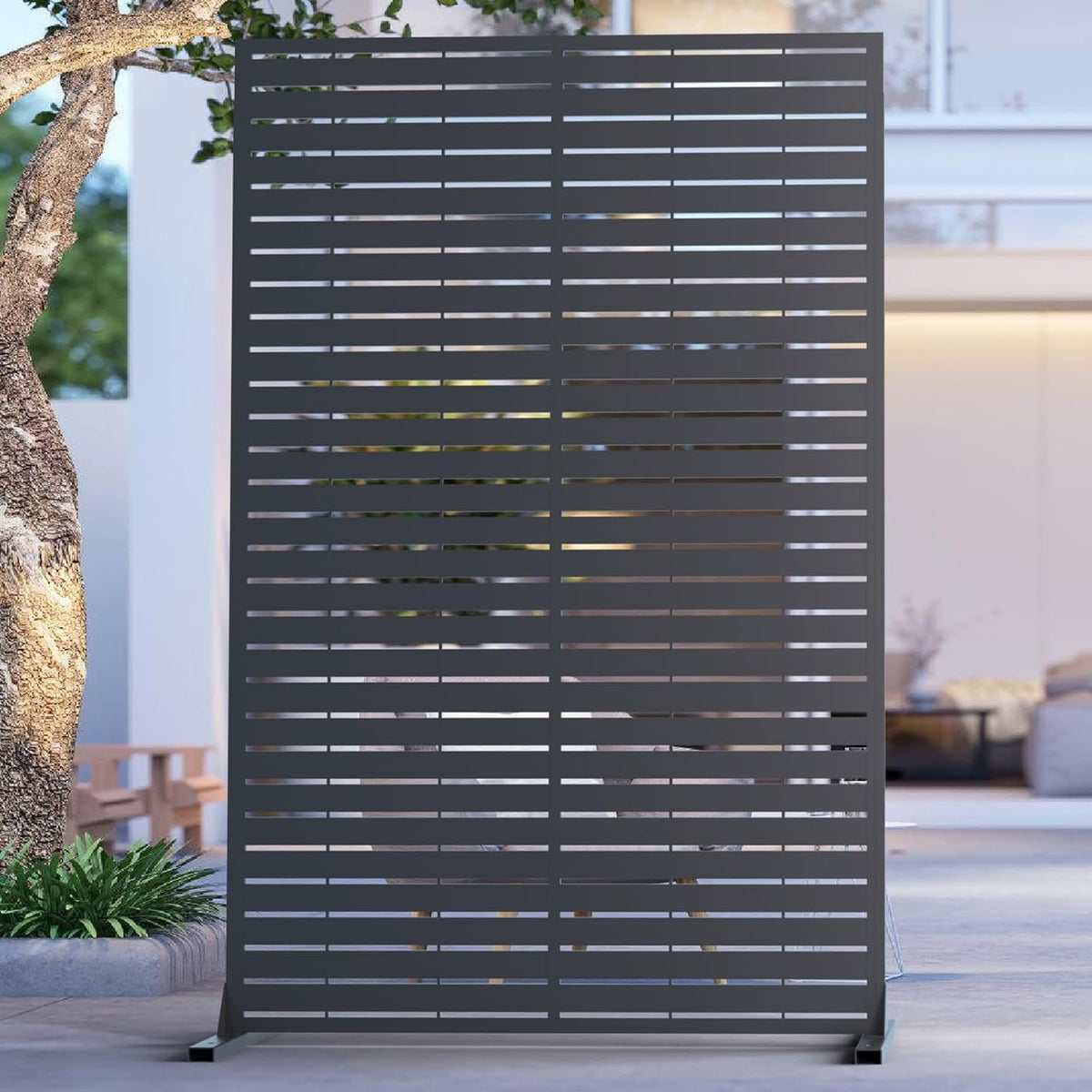 6ft outdoor metal privacy screen – decorative privacy, main product view