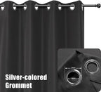 BONZER Outdoor Curtains for Patio Waterproof Thick Privacy Grommet Light Filtering Outside Curtains for Porch Pergola Gazebo Deck, 1 Panel, 54W x 120L inch, Charcoal
