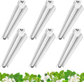 Barrina T8 Grow Lights for Indoor Plants, 3FT 5000K Full Spectrum, 6 Packs | V-shaped Reflector, 180W(6 x 30W), Daylight White Plant Light, Linkable LED Growing Light for Seedlings, and Shelf