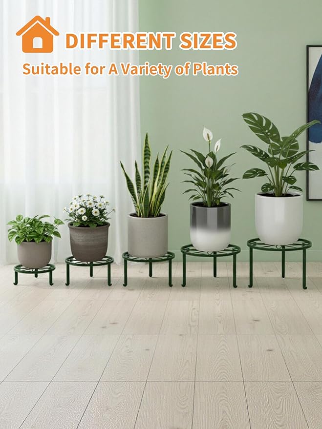 5-Pack Metal Plant Stand Indoor Outdoor Decoration Small Plant Holders for Home Flower Pot Holder Stand for Multiple Plants