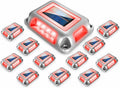 t-sun solar driveway lights outdoor 12 pack, red, main product view