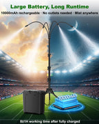 ausic portable misting system with stand, water cooling, close-up detail