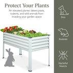 Best Choice Products 48x24x30in Galvanized Raised Garden Bed, Metal Elevated Planter Box, Vegetable Garden for Backyard, Patio, Balcony - Silver