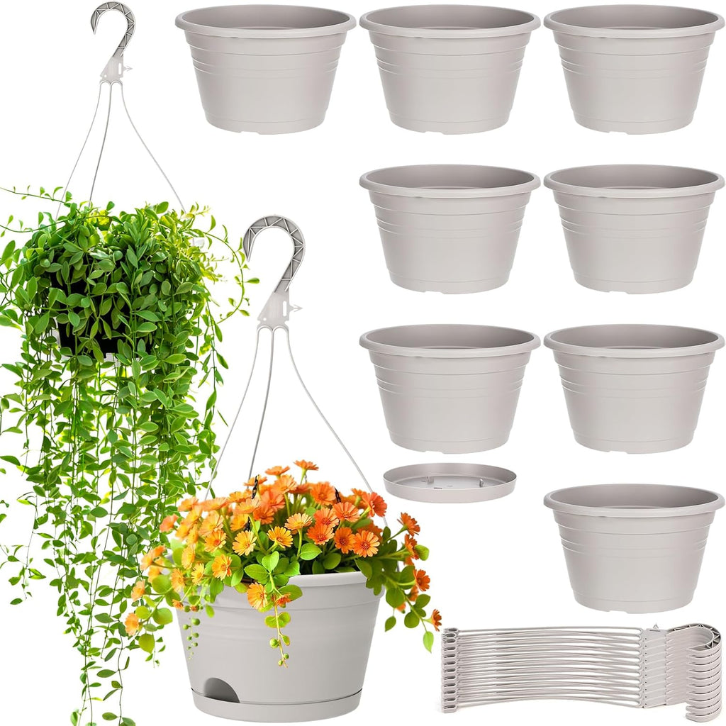 roshtia 10 pcs 10 inch hanging baskets for shown in use