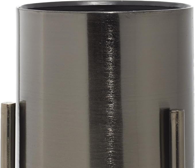 Deco 79 Metal Indoor Outdoor Planter Large Planter Pot with Removable Stand, Set of 3 Planters 18", 14", 12"H, Black