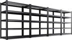 Set of 4 71"H Garage Shelving-3000LBS 5 Tier Storage Shelves,Adjustable Heavy Duty Metal Shelving Unit and Storage Large Wire Rack,Utility Steel Shelf For Shop Warehouse Industrial Pantry 71"x35"x16"