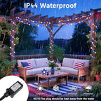 4th of July Decorations Red White and Blue Lights, 200 LED 66FT String Light Plug-in, 8 Modes 4th of July Lights for Indoor Outdoor Independence Day Memorial Day American Flag Patriotic Holiday Decor