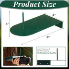 1 Pcs Squirrel Corn Cob Feeder Metal Platform Tree Post Mount | Backyard Wildlife Feeding Station, Rust Resistant Green Finish, Mounting Hardware Included, Fits Tree Trunk or Fence Post