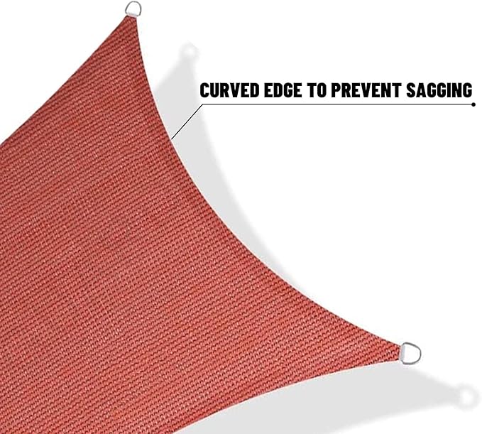 SUNNY GUARD Custom Size 9'x16' Terra Red Sun Shade Sail Rectangle UV Block Shade for Backyard Yard Patio Deck Garden(Customized)