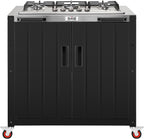 feasto modular outdoor kitchen island with 5-burner gas, main product view