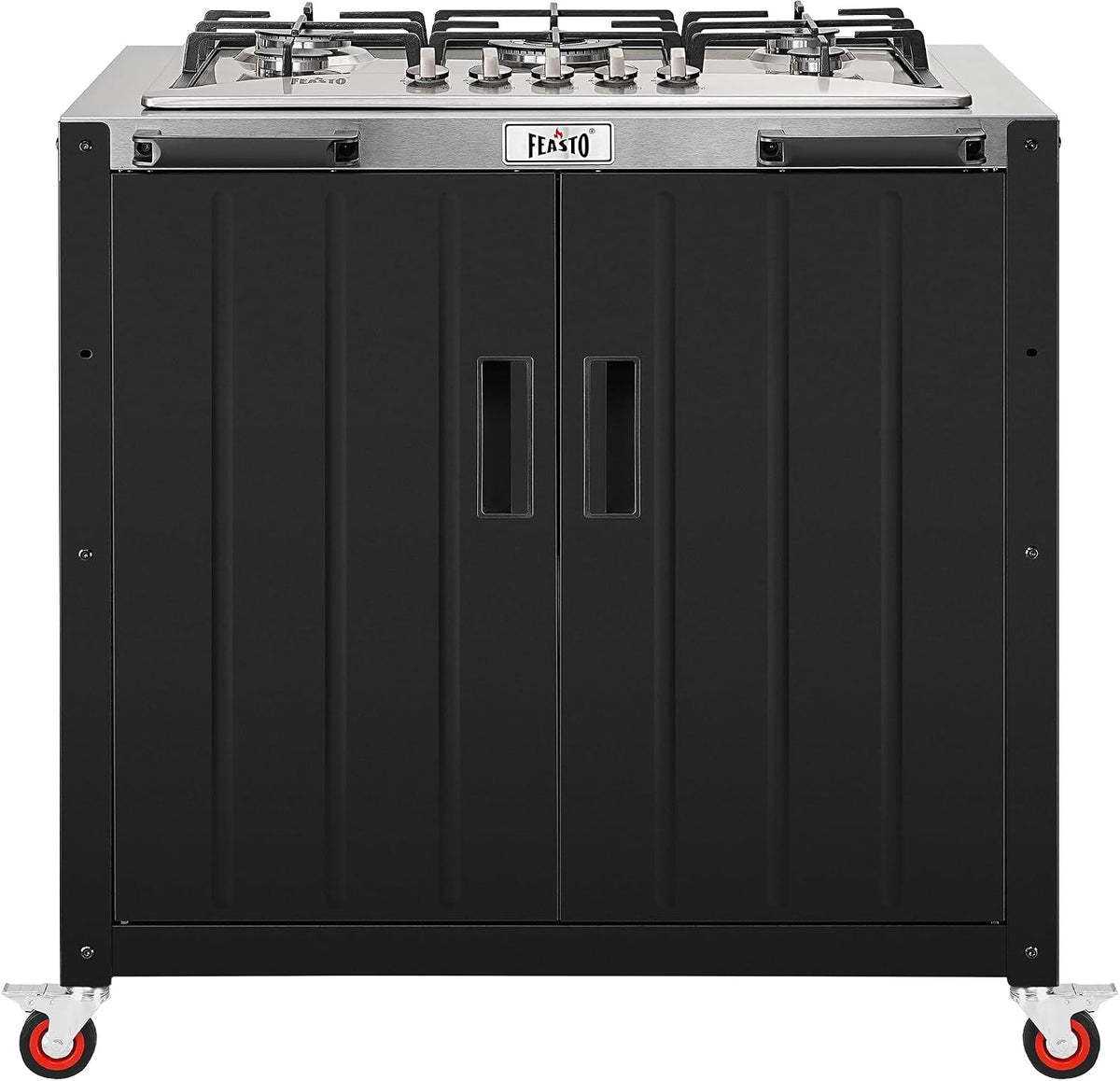 feasto modular outdoor kitchen island with 5-burner gas, main product view