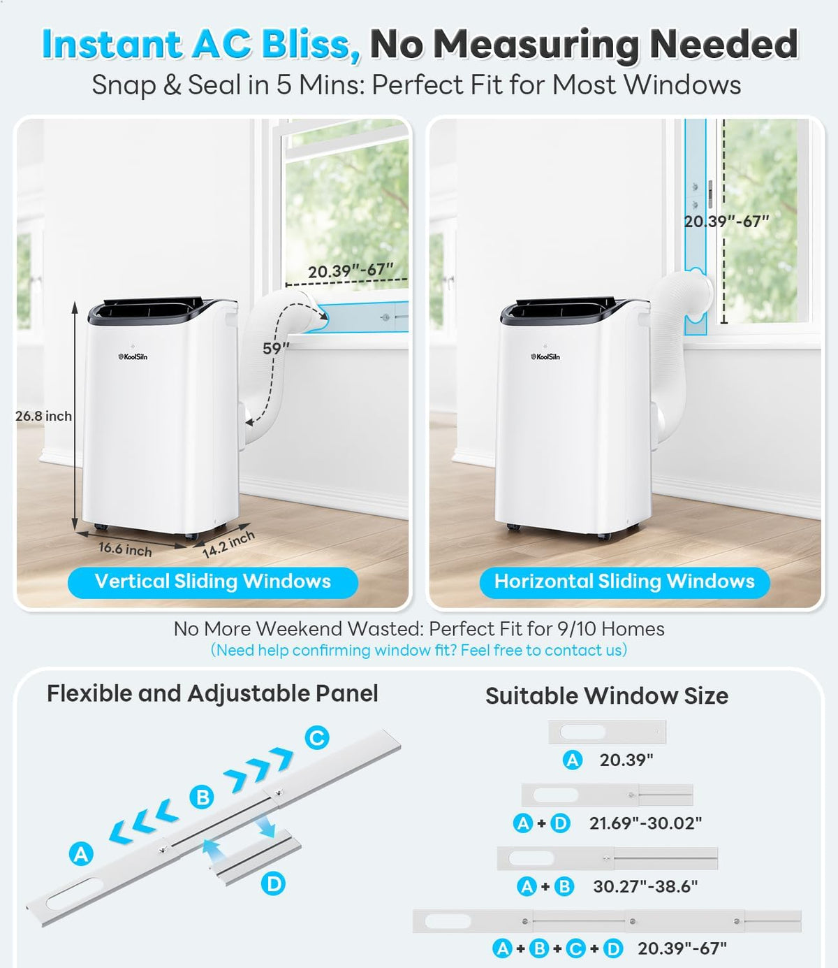 14,000 btu portable air conditioner with wifi &, view 10