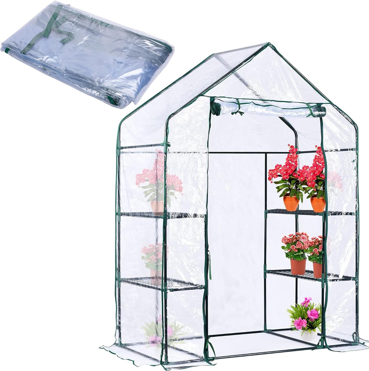 walk in greenhouse replacement cover for plant-28"x56"x76" clear, main product view