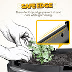 KING BIRD Raised Garden Bed Kit 2025 Upgraded Quick-Setup Galvanized Planter Garden Box Outdoor for Gardening, Vegetables, Flowers, 74x36x12 in, Dark Grey 2PCS