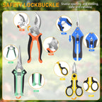 4-Pack Multifunctional Garden Scissors Set-BIDMLI Stainless Steel Pruning &Floral Shears with One-Piece Handle Blades for Tree Pruning, Flower Trimming, and Fruit Picking Tasks at Home&Garden Tool.