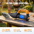 Electric Grill Brush for Outdoor Grill Rechargeable BBQ Grill Cleaner | 4 Replaceable Brush Heads, 3 Speed Modes, 940 RPM Motor, Up to 100 Minutes of Runtime, Suitable for Barbecue Grates