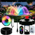 Pond Fountain Aerator,Pond Aerator,with Dynamic LED RGB Lighting Adjustable Modes, Digital Timer | 1 HP 15,000 GPH, 750W 110V, 100FT Cord - for Large Ponds, Lakes & Outdoor Water Features