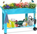 raised planter box beds with wheels legs, elevated, main product view
