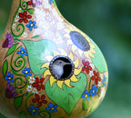 Natural Gourd Birdhouses Set of 3 – Hanging Bird Houses for Wrens & Small Birds, 1.5 Inch Entrance, Outdoor Nesting Gourds, Weather-Sealed