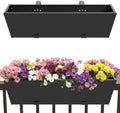 36 inch railing planter boxes, heavy duty metal, main product view