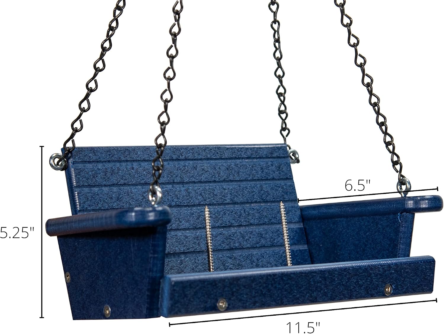 Poly Lumber Squirrel Swing Corn Cob Feeder - Squirrel Feeder, Squirrel Corn Feeder Chair - Cute Swing Feeder for Squirrels - Fill with Corn and Hang (Blue)