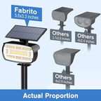 Fabrito 136 LED Solar Spot Lights Outdoor 4 Packs Warm White