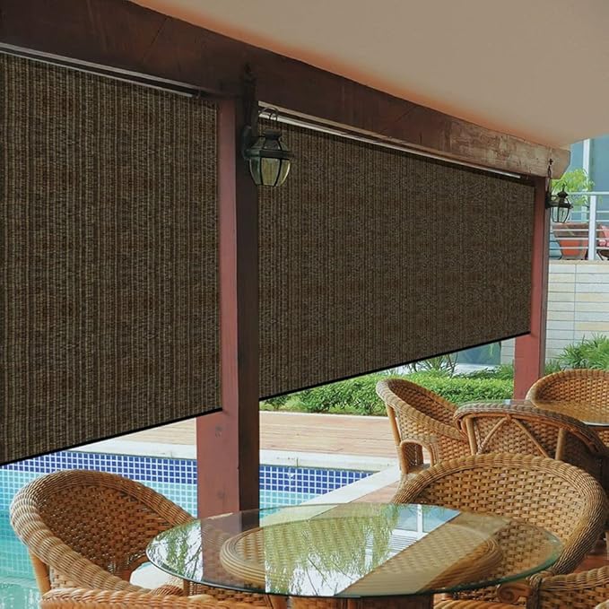 90% Shade Cloth Sun Shade Fabric Privacy Screen Shade Cover for Patio Garden Pergola Shade Cover Canopy with Gromments(Mocha, 8X12 FT)