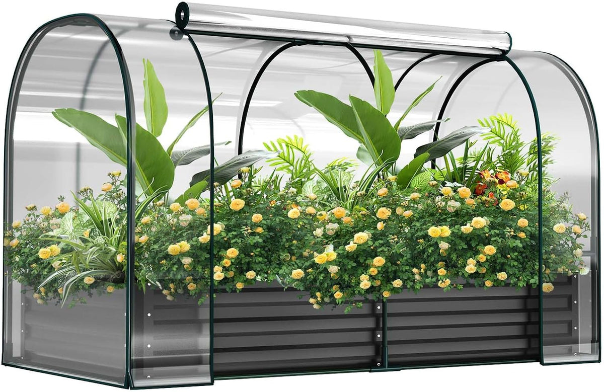 docred garden bed with pvc cover, 72.8" x, main product view