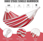 Brazilian Double Hammock 2 Person with Tree Straps, Cotton Hammock with Carrying Bag - Woven Hammock for Patio, Backyard, Porch, Outdoor and Indoor Use - Soft Cotton Fabric Hammocks
