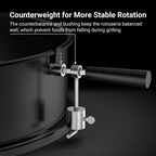 onlyfire Black Coated Steel Charcoal Kettle Rotisserie Ring Kit | Fits for Weber 22" Kettle Grills and Other Similar Grills, Turns Your Kettle Into A Chicken Roaster