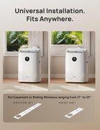 dreo portable air conditioner 318s, 8000 btu ashrae on a desk or shelf