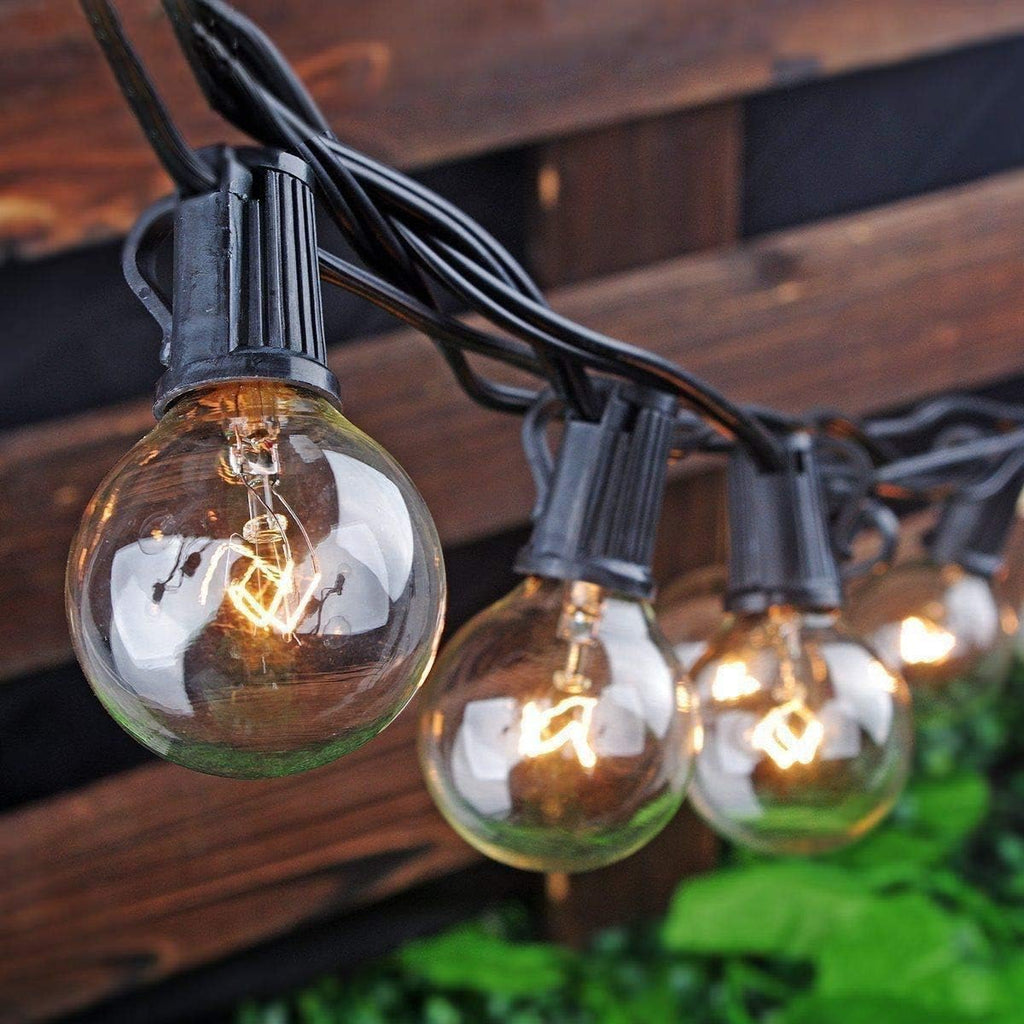 goothy 50ft outdoor globe string lights, g40 patio, main product view