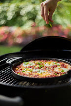 Weber® Gourmet BBQ Griddle, Porcelain-Enameled Cast Iron | Non‑Stick Round Griddle with Handles for Charcoal, Gas & Pellet Grills, Perfect for Breakfast & High‑Heat Grilling, Flat-Top