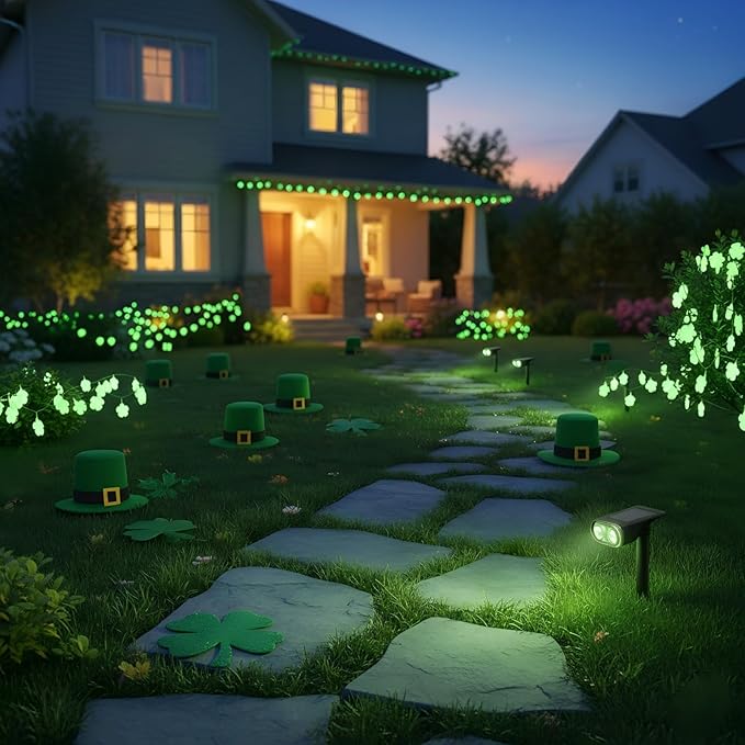 Linkind Solar Lights Outdoor Waterproof IP65, StarRay RGB Solar Spot Lights Outdoor, Color Changing Outdoor Solar Lights for Yard, Garden, Pathway, Holiday Decorations (Multicolor, 6 Pack)