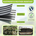 Ohuhu 8x3x1.5FT Metal Raised Garden Bed Outdoor, Reinforced Galvanized Steel Rustproof Planter Box, 100% Non-Toxic, 269 Gal Large Capacity Heavy Duty Raised Beds for Vegetables Flowers Herbs 2-Pack