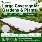 10 ft x 50 ft frost cloth, plant, close-up detail