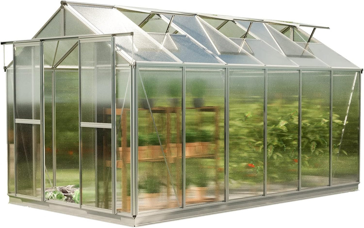 spahir 6 8.5x12.6 ft walk in greenhouse, main product view