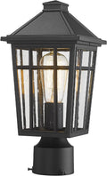 Darkaway Outdoor Post Lights Lamp Post Light Fixture, Waterproof Aluminum Housing with Glass, Fence Post Deck Lighting for Garden, Patio, Pathway (1 Pack, Black)