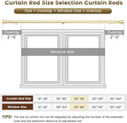1” Diameter Gold Curtain Rod Itself is 30-90 Inch 2 Pack, Fit 30 to 84 Inch Windows with Heavy Duty Adjustable Telescopic Rod，Splicing Metal Extra Long Curtain Rod for Windows