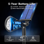 Solar Lights Outdoor Waterproof IP65,6500K Super Bright LED,2 Lighting Modes, Solar Powered Yard Garden Solar Spot Lights for Flag Landscape Auto On/Off-2 Pack