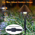Low Voltage Pathway Lights with Timer, 4H/6H/8H Auto On/Off Low Voltage Landscape Lighting 3000K Waterproof Landscape Path Lights for Flower Bed Backyard Walkway Driveway, Set of 6