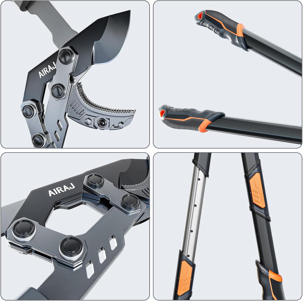 airaj 27-37''anvil loppers for tree trimmer heavy duty, close-up detail