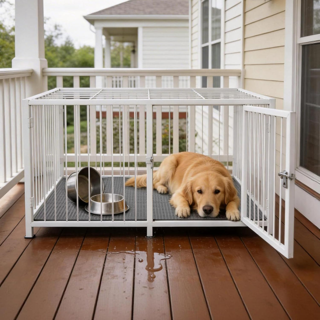 12 * 12 * 0.51inch dog kennel flooring showing dimensions