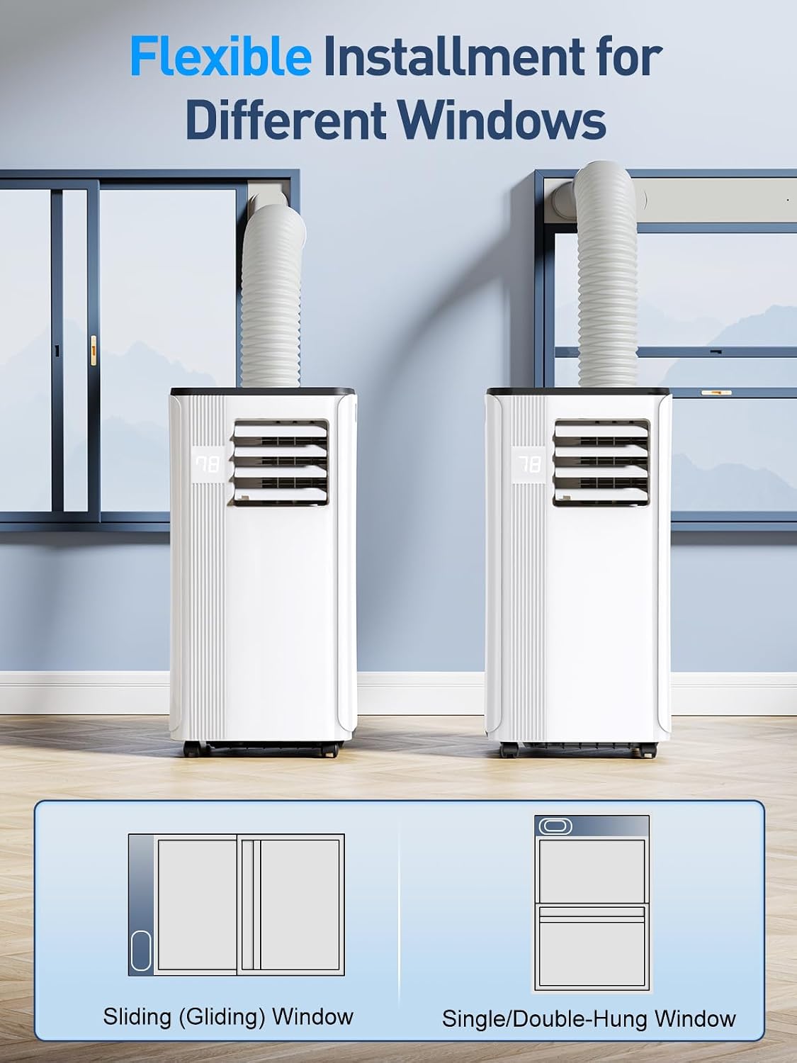 portable air conditioners - 2026 upgraded 10000 btu on a desk or shelf