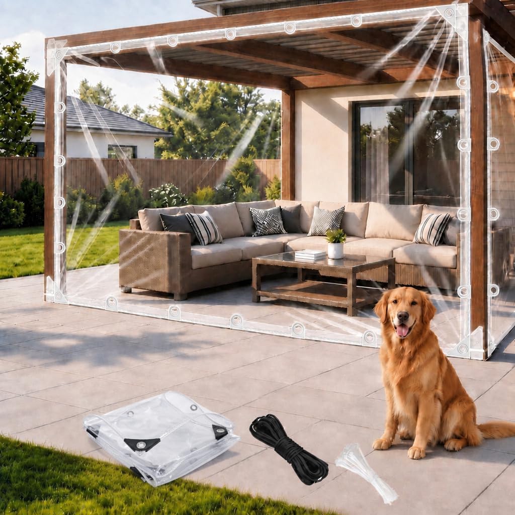 clear tarp 14mil heavy duty clear vinyl plastic, main product view