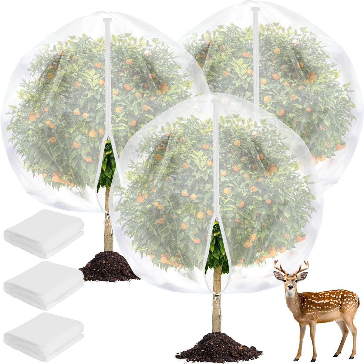 10x10 ft fruit trees netting,3pcs large tree nets, main product view