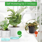4 Pack Self Watering Pots for Indoor Plants, 4" + 5.5" Flower Pots with Wick Rope and Reservoir, Plant Pots for African Violet, Spider Plant, Orchid
