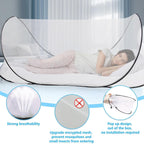 78*31*23 inch large pop up mosquito net, portable, close-up detail